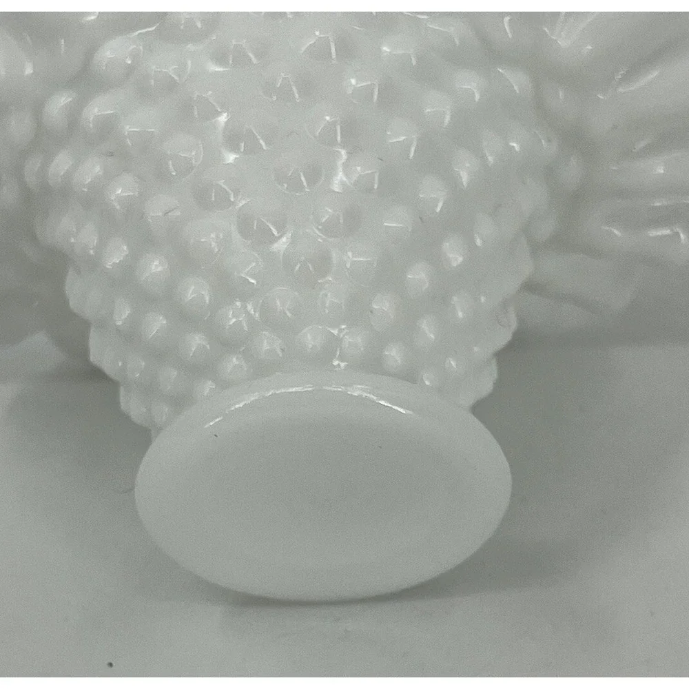 Fenton Milk Glass Hobnail Ruffled Edge 6